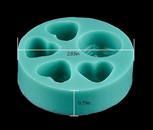 LIFETOOLS-LT Silicone Cake Pan(8-inch Heart Shaped) & 3D Mold(Mini LOVE Rose), Baking Bakeware Tray for Romantic Day, Make for Pie Tart Quiche, Cake Topper Decorating Fondant Chocolate Candle; 7AX2 - style: 8-inch Heart & 3D Mini LOVE