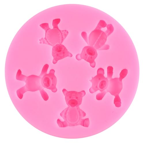 ZiXiang Bear Silicone Mold Valentine's Day Fondant Molds Set Of 5 - color: Style C