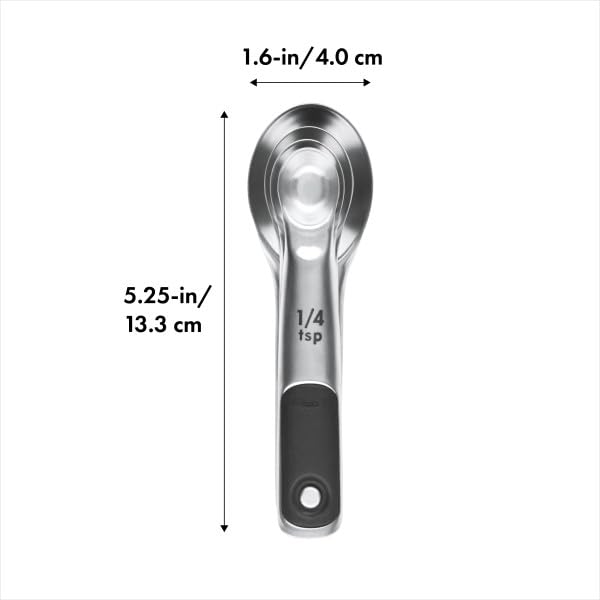 OXO Good Grips 4 Piece Stainless Steel Measuring Spoon Set - size: 4 count, style: Spoons