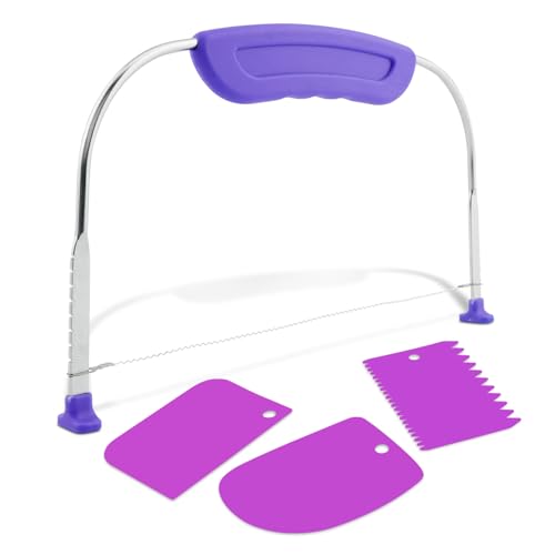 Cake Leveler & Slicer, Adjustable Cake Cutter Slicer Leveler - color: Purple
