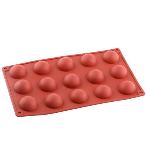 15 Cavity Semi Sphere Silicone Chocolate Molds Set Of 2 - color: Style A