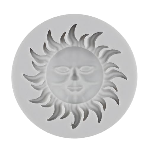 Sun Fondant Mold Sun Face Candy Chocolate Silicone Molds - color: Style I