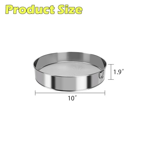Fine Mesh Sieve Strainer,10" Stainless Steel 60 Mesh,for Winco 10" Sieves