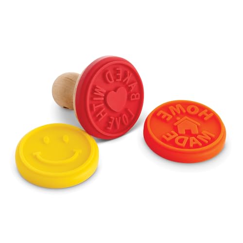 Mrs. Anderson’s Baking Cookie Stamps Trio, Non-Stick Silicone, Set of 3 Designs - style: Cookie Stamps