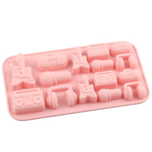 15 Cavity Music Theme Silicone Candy Molds - color: B