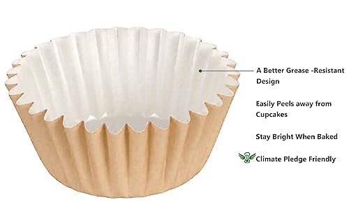 Caperci Heavy Duty Natural Cupcake Liners Standard Muffin Baking Cup 150pcs - color: Natural
