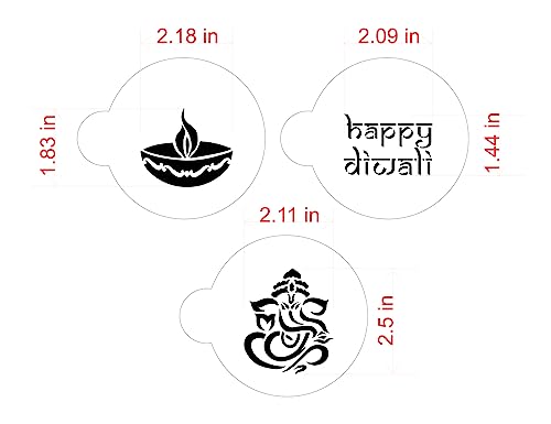 Happy Diwali Cookie Stencil Set by Designer Stencils