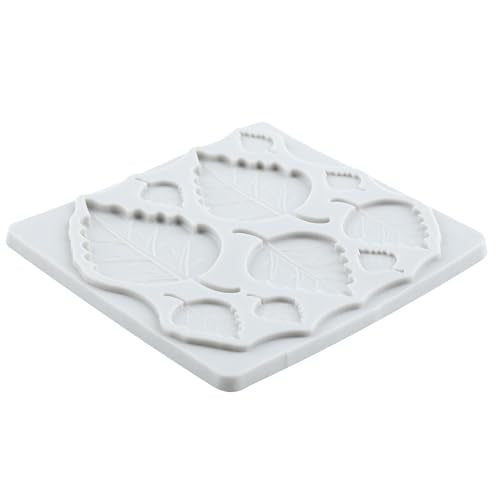 Leaf Silicone Mold Maple Rose Leaf Fondant Molds Set of 3 - color: Style F