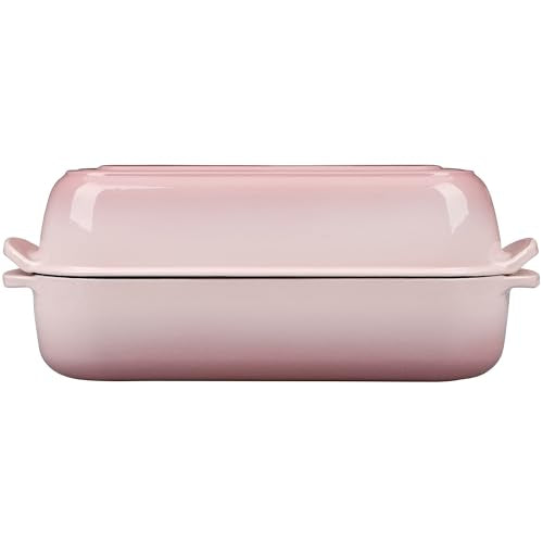 EDGING CASTING Enameled Cast Iron Loaf Pan with Lid, Bread pan, Dutch Oven Bread pan for Homemade Sourdough Bread Baking, 12.5x5.5 inch, 5qt, Pink - color: Pink