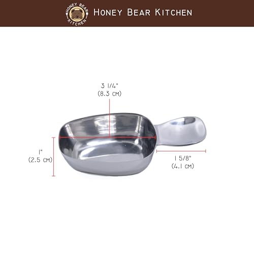 Honey Bear Kitchen Measuring Cup, Polished Stainless Steel (2, Canister Scoop 1/3 Cup 80 ml) - size: Canister Scoop 1/3 Cup 80 ml