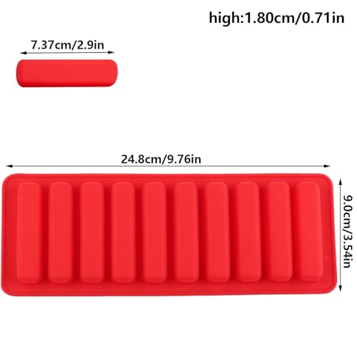 10 Cavity Finger Silicone Chocolate Molds Set Of 4