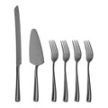 GoGeiLi Stainless Steel Black Wedding Cake Cutting Set with Forks - color: Black cake cutting set