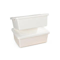 15 Quart Stackable Storage Box with lids, White - size: 2L