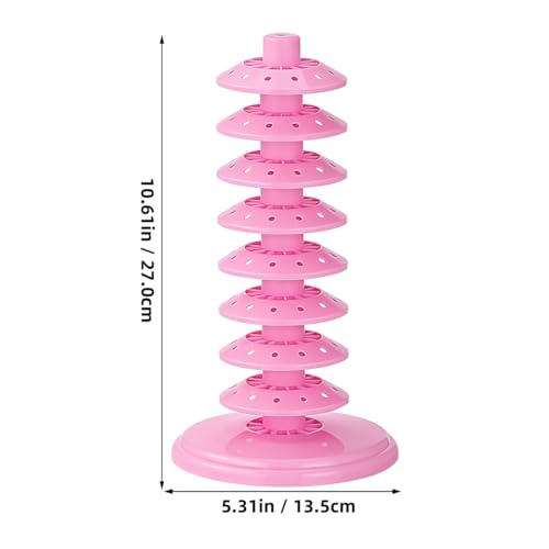 PRETYZOOM Pink Pp Lollipop Display Holder Multi-Tier Adjustable Stand