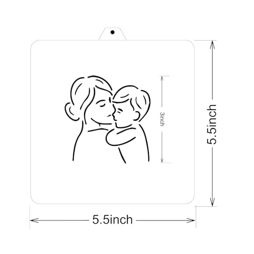 Reusable PYO Cookie Stencil Paint Your Own Custom Design Unique Cookies Stencils Creates Custom Coloring Pages Designs, Perfect for Kids, Parties, and Bakers.Detailed Designs (Mother's Day) - style: Mother's Day