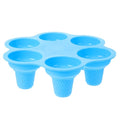 DOITOOL 6-Hole Silicone Ice Cream Mold for DIY Home Use, Blue