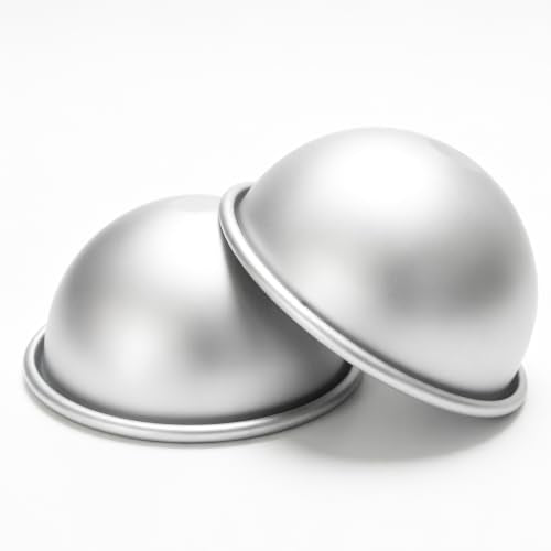 Dome Cake Pan 5 Inch, Aluminum Hemisphere Cake Mold, Ball Shape - size: 5 Inch