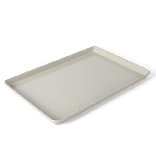 Martha Stewart Gallen 15 x 10 Inch Nonstick Carbon Steel Cookie Sheet – Cool Grey, Durable Bakeware for Even Baking and Easy Cleanup - color: Cool Gray