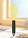 Silicone Whisk,10 Inch Silicone Whisks for Cooking Non Scratch, Kitchen Whisk Heat Resistant (480°F) Perfect for Blending,Whisking,Beating,Mixing.Dishwasher Safe (Yellow) - color: Yellow