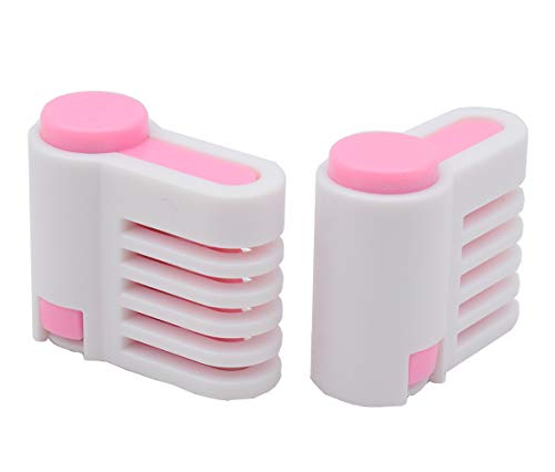 Yorwe 2PCS Cake Slicer Leveler, 5 Layers Bread & Toast Cutter (Pink) - color: Pink