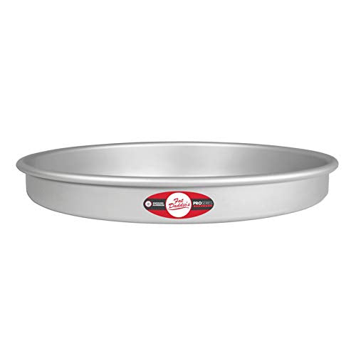 Fat Daddio's Anodized Aluminum Round Cake Pan, 12 x 2 Inch (Pack of 2) - size: 12 x 2 Inch, Set of 2, style: 2" Depth