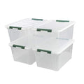 Gloreen 20 QT Clear Lidded Storage Bin, Multipurpose Storage Boxes Set of 4 - size: 20 Quart, 4 Packs