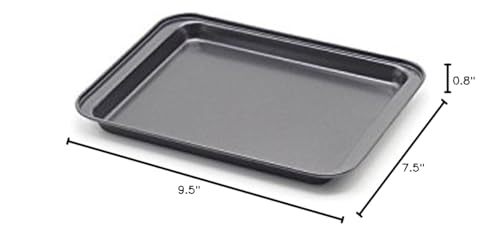 Little Small Baking Sheets Nonstick Set of 2 (9.5inch X 7.1inch) - SS&CC 8 Inch Nonstick Baking Toaster Oven Tray Cookie Sheets, 1 or 2 Person Household - size: pack 2