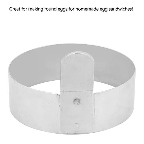 Egg Ring, 3.5in Stainless Steel Round Ring for Frying Eggs Pancakes Maker Molds Cooking Shaper for Breakfast - size: 3.5in