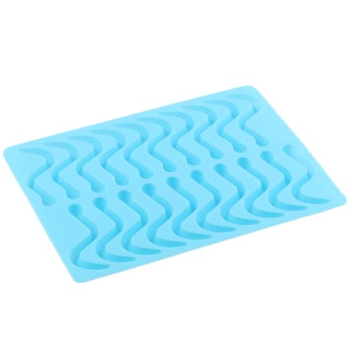 20 Cavity Worm Silicone Chocolate Molds - color: Blue