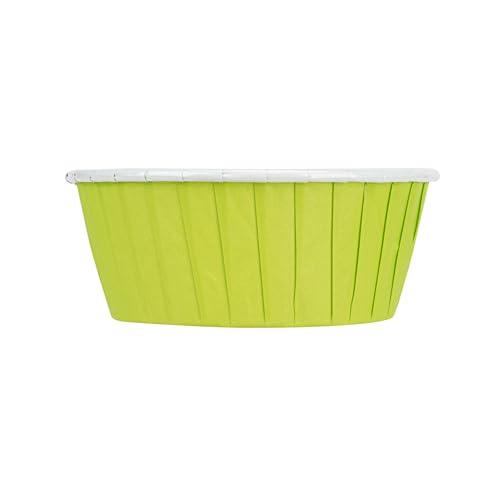 Restaurantware 5 oz Round Green Paper Eco Large Baking Cup, 200 Pack - color: Eco Green, size: Large