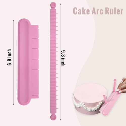 2 Pcs Flip Cake Arc Ruler, Cake Swag Maker, Decorating Graduated Scale