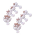 8Pcs Flower Plunger Cookie Cutter DIY Blossom Flower Cake Fondant Mold Plastic Cake Decorating Tools Baking Accessories Cookie Cutters For Baking Plastic, Fondant Cutter