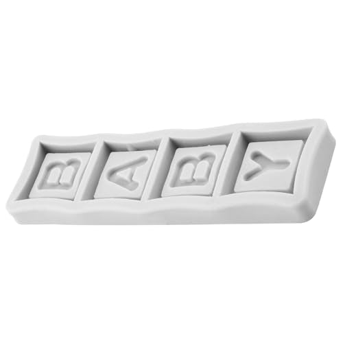 3D Baby Blocks Chocolate Silicone Mold BABY Letter Fondant Molds - color: Style E