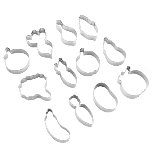 MrCookie Vegetable Shaped Cookie Cutters Set,Stainless Steel - color: Vegetable