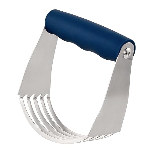 R&M Pastry Blender – Stainless Steel 5-Blade Dough Blender with Non-Slip Handle for Pie Crust, Biscuits & Baking