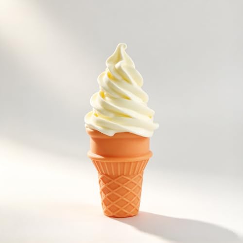 2PCS Fake Ice Cream Cone Prop for Bakery Display (White) - color: White, size: 2pcs
