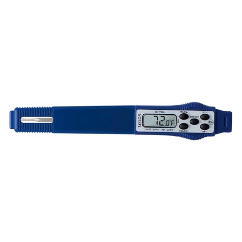 Taylor – Compact Instant-Read Pen Style Digital Kitchen Meat Thermometer - Waterproof Grey - Gray (Blue) - color: Blue