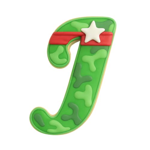 Mighty Gadget Fancy Cursive Letter A to Z Cookie Cutter - 4" Tall Alphabet Baking Mold (Random Color) (J) - color: J