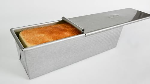 USA Pan Pullman Loaf Pan with Cover, Large w Set of 2 - size: 13 x 4, style: with Lid, Set of 2