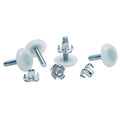 Desunia Medium Duty Nylon Table & Furniture Levelers - 1/4" Threaded Shank w/T-Nuts - 400 Lb. Capacity - Adjusts from 0" to 9/16" - White - 4 Pack - color: White, size: 4
