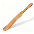 Spurtle for Sourdough Starter, Dough Mixing, Reaching Jar Bottom, High Moisture Resistant Natural Teak Wood, Wooden Bread Making Tool for Non-Stick Cookware