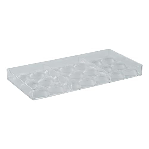 Restaurantware-Pastry Tek 10.8 x 5.3 Inch Chocolate Shaping Mold, 1 Freezable Candy Mold - 21 Cavities, Heart-Shaped, Clear Polycarbonate, For Chocolate, Dishwashable, Easy To Release - size: 1 Count | 10.8 x 5.3 Inch, style: Heart