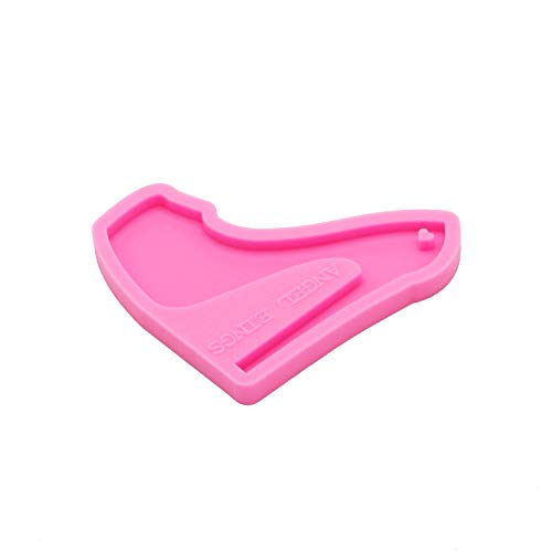 Super Shiny High Heels Silicone Mold Women Fashion Resin Keychain Molds Silicone Mold for Jewelry Making Epoxy Resin Craft Home Decoration Molds Silicone Mold for Resin Casting Polymer Clay Moulds