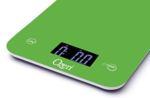 Ozeri Touch Digital Kitchen Scale (12 lbs Edition) in Tempered Glass - color: Green