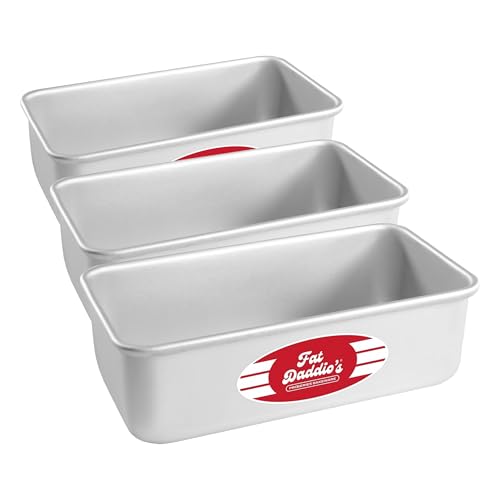 Fat Daddio's BP-5640 Anodized Aluminum Bread Loaf Pan, 5.5 x 3.125 x 2.375 Inch (Pack of 3) - size: 5.5 x 3.125 x 2.375 Inch (Pack of 3)