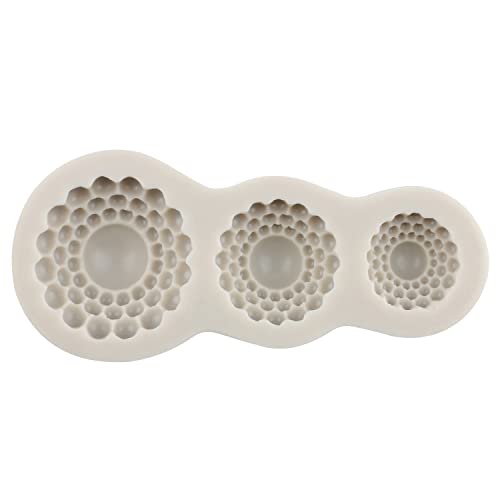 Sijiangmold Gems Silicone Mold Pearl Diamond Brooch Fondant Molds Set Of 4 - color: Style B