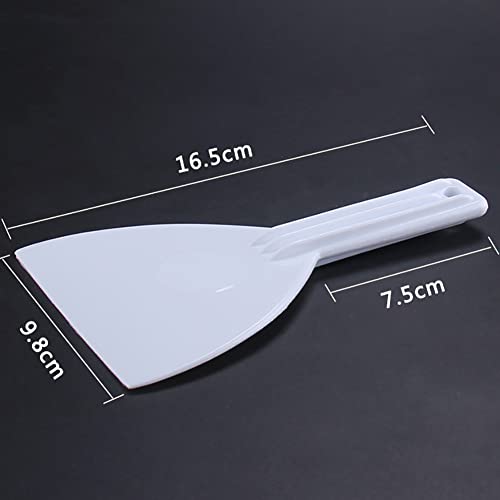 2 Pcs Plastic Handle Scrapers Cake Cream Spatula Dough Pastry Pizza Cutter Baking Food Scrappers for Home Kitchen