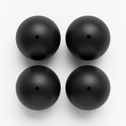 Round Ice Cube Molds, Large Whiskey Ice Ball Maker, Slow Melting - color: Ultra Clear 4PC (Black)