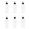 6 Pcs Dispensing Bottles, 4oz Plastic Squeeze Bottles with Twist Top Cap