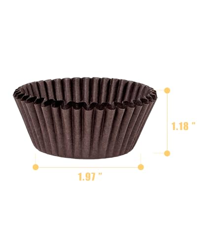 qiqee Coffee Cupcake Liners, 600 Count, Standard Size - color: Coffee, size: Standard Size/600Packs